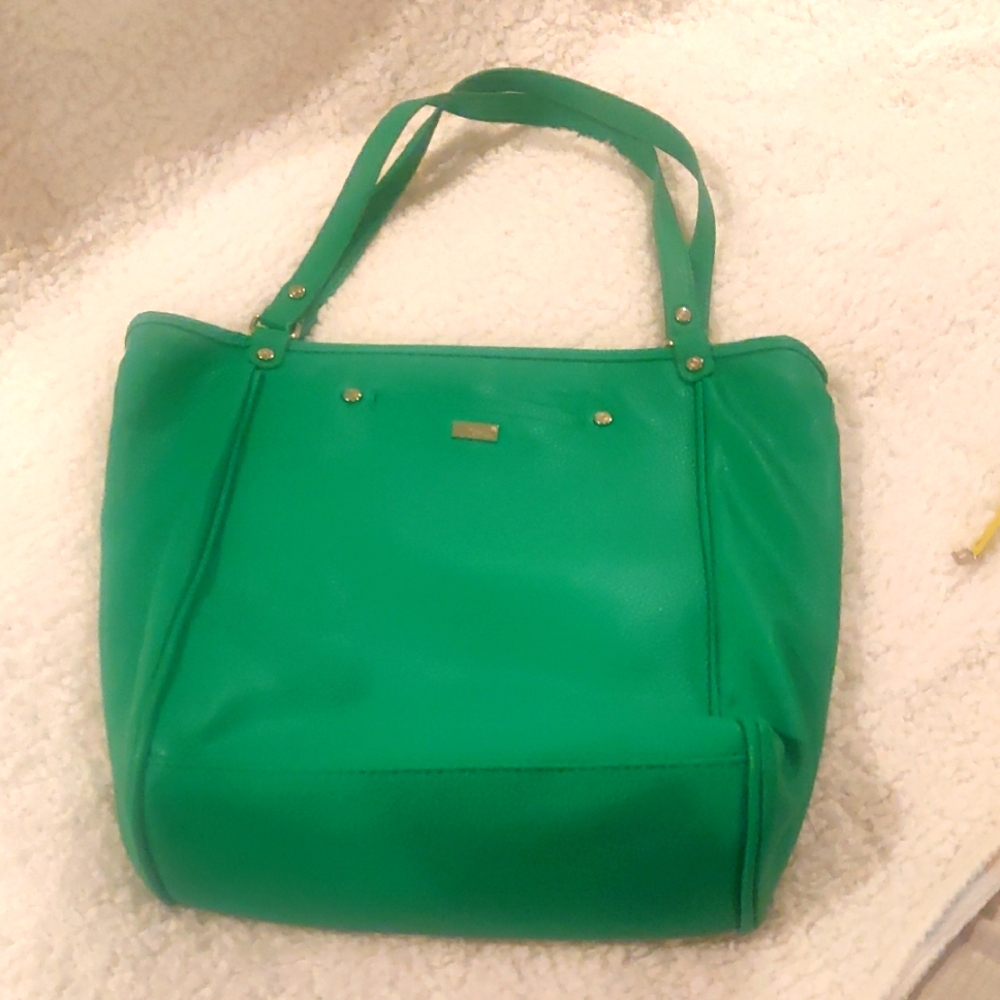 Jewell by Thirty One Bag Tote Gatsby’s Green Faux Pebble Leather